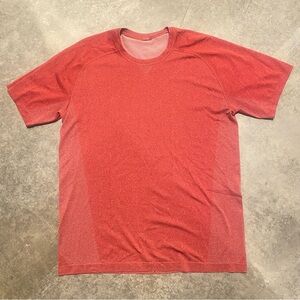 Lululemon Sz L Metal Vent Tech Short-Sleeve Shirt Red